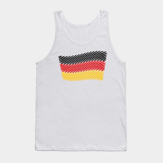 National Flag Of Germany (Scribble) Tank Top by MrFaulbaum